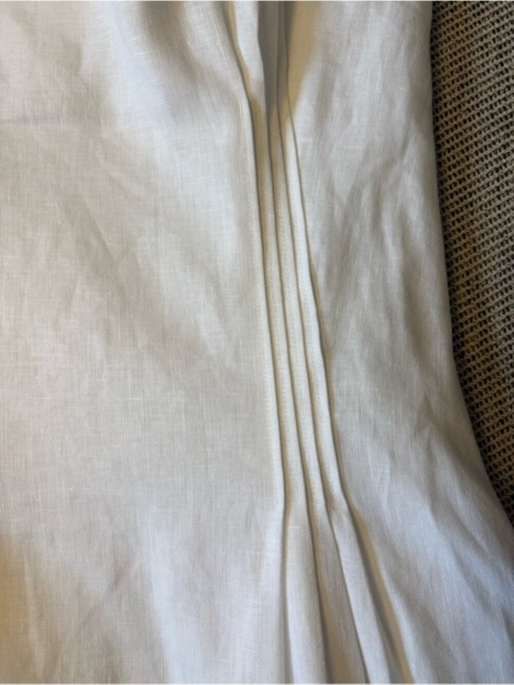 NEW Reformation Pomona Linen Lace Trim Midi Dress White | US 6 UK 10 - Picture 11 of 13